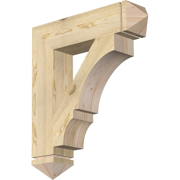 Ekena Millwork Balboa Arts & Crafts Rough Sawn Bracket, Douglas Fir, 6"W x 28"D x 32"H BKT06X28X32BOA03RDF - main